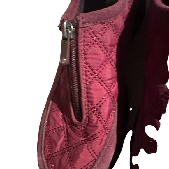 ❄️ Lands’ End slip-on shoe fleece lined Maroon Size 8.5 - Picture 5 of 15